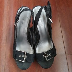 Black Nine West Wedges